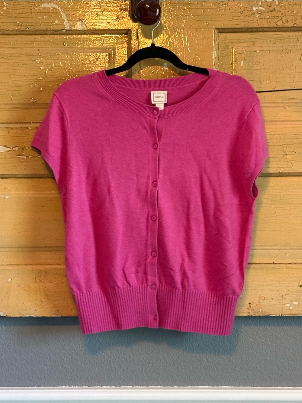 Maeve Orchid Pink Short-Sleeve Button Cardigan